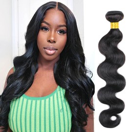DaiMer 22 Inch Body Wave Human Hair One Bundle Unprocessed Body Wave Hair Extensions Double Weft 10A Brazilian Hair Bundles Wet And Wavy Hair Weave