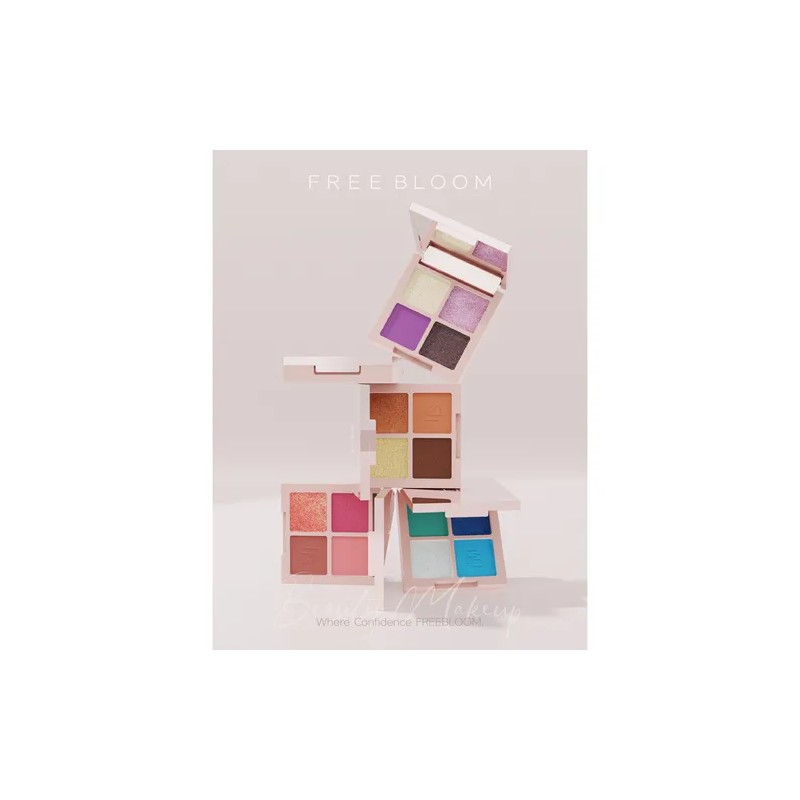 Freebloom De Paleta De Sombras De Ojos 4 En 1