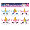 12 x Unicorn Card Masks