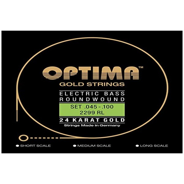 Optima Electric Bass Strings Gold Strings Round Wound Set 4-string
