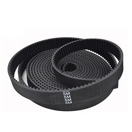 FENOQ Black Strap Arc Tooth HTD 5M Open Synchronous Belt Width 9/10/12/15/20/25/30mm Rubber Fiberglass Neoprene HTD5M Open Belt Pulley CNC Conveyor Belts (Size : 5Meters, Color : 25mm)