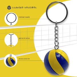 AUTOZOCO Colourful Plastic Volleyball Keyring, Colourful