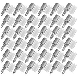 Verazquy 36 Pack Shelf Support Pegs - Stainless Steel Shelf Pins with Non-Slip Sleeves Self-Tapping Cupboard Shelf Pegs for Kitchen Cabinets Wardrobes Bookcases Shelf Support Pegs