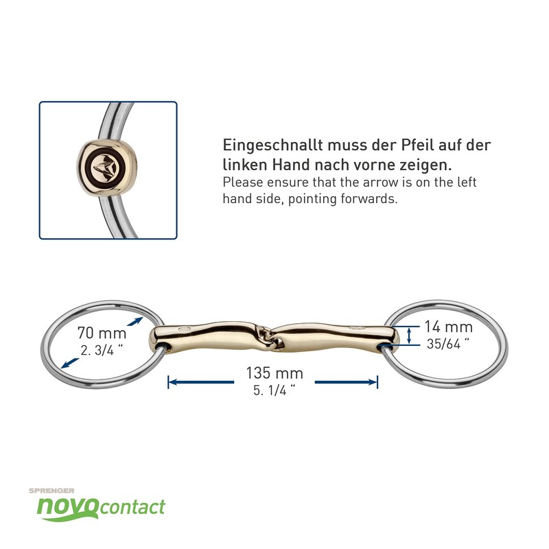 Sprenger Nocontact Water Snaffle I Horse Bit 14 mm Simply