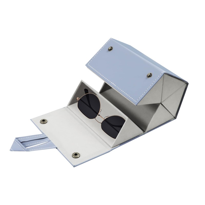 koundeneko Glasses Case, Foldable, Sunglasses Storage Case, Holds 5 Pieces,