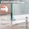 Shower Door Bottom Seal PVC Strip, Fits for 1/2"(12mm) Thick