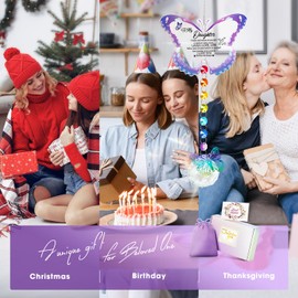 Focxoio Daughter Gifts, Daughter Birthday Gifts from Mum Dad Crystal Butterfly SunCatchers, To My Daughter Gifts Christmas Graduation Gifts for Daughter/Daughter in Law Present