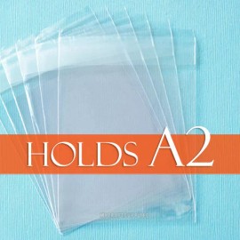 Unbranded/Generic 100 Clear Cello Bags, 4 5/8 x 5 3/4" inch for A2 Card + Envelope, LIP Adhesive