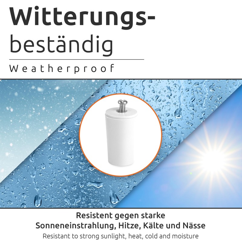 ECENCE Buffer stopper for roller shutters, set of 8pcs 40mm