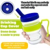 pegirra Control Flow Cup With Two Style Lids,Lightweight Clear Senior