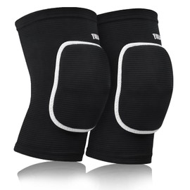 Pack of 2 Square Knee Support, Elastic Knee Pads, Breathable Sponge Knee Pads, Stretchy Sports Knee Protector for Men and Women, Fitness Exercises and Daily Heat, Soft, Black, L
