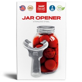 Forjars Manual Jar Opener - Rated Tool for Canning - Open Mason Jars Twist-Off, Screw-Top, Canning Lids - Can Gripper Aids - Original-Handed Mason Kitchen Lid Aid Plastic Bottle Openers