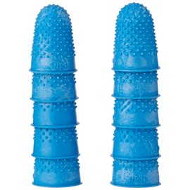 Quality Thimblette Rubber for Note-counting Page-turning Size 1 Medium Blue Ref 265486 [Pack of 10]