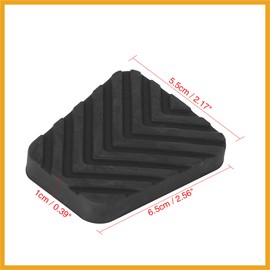 Partuto Rubber Black Brake Clutch Pedal Pad Cover for Car Auto Vehicle 2pcs Replacement