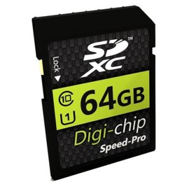 Digi-Chip 64GB SDXC Class 10 Memory Card For Nikon D3100, D3200, D3300, Nikon D3400, Nikon D3500, Nikon D5600, Nikon D7500 and Nikon 850 Digital SLR Cameras