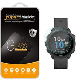 (2 Pack) Supershieldz Designed for Garmin Forerunner 245 and Forerunner 245 Music Tempered Glass Screen Protector, Anti Scratch, Bubble Free
