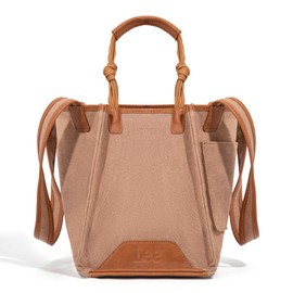 Montana West x Lee Canvas Tote Bag for Women Work Purse with Pockets and Compartments, Square Shoulder Satchel Handbags LEE53-002BR