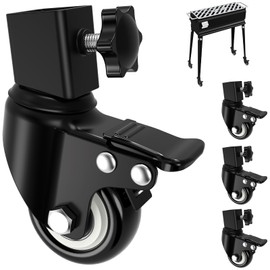Caster Wheels Set for Blackstone Griddle Stand, 2 Inch Heavy Duty Casters for Blackstone 17" & 22" Griddle Stand, 360 Degree Silky Swivel, Pack of 4