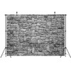 BELECO 7x5ft Fabric Dark Brick Stone Wall Backdrop Gray Rock