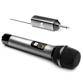 TONOR Karaoke Microphone Systems, Portable Wireless Microphone with Receiver, 200ft Range Metal Dynamic Mic Compatible with Karaoke Machines, Computers, PA Systems