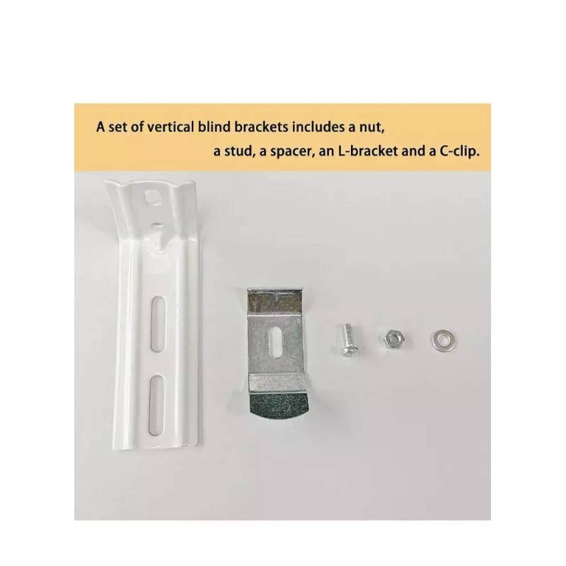 AuRiver 6 Pcs Vertical Blind L Bracket Vertical Blind Bracket