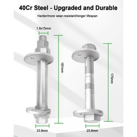 QNHEAY Lower Control Arm Cam Bolts Kit Fit for Toyota Tundra Sequoia 2008-2019, Front Alignment Camber Toe Adjustment Bolts Replace 48409-34041 48190-34010, Hardened Alloy Steel Material 4 Pack