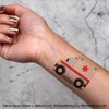 4 x 'Ambulance Toy' Temporary Tattoos - Water Resistant, Skin-Safe,