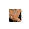 JWICOS Jewelry Set for Women Bridal Necklace Earrings Bracelet Sets