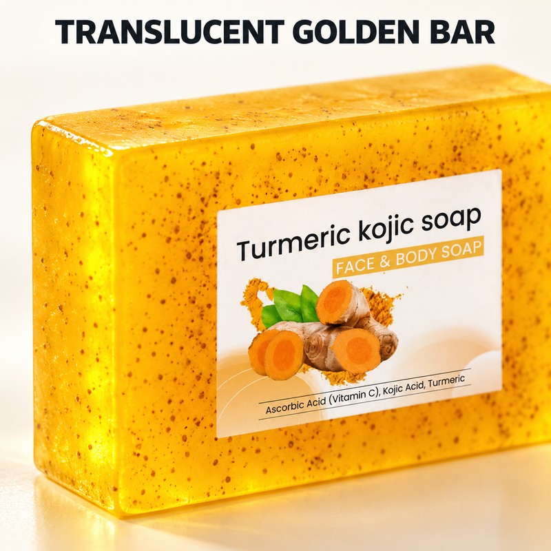 8-Pack Turmeric Lemon Kojic Acid Face & Body Soap Bars