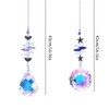 Pack of 2 Crystal Suncatchers, Crystal Rainbow, Glass Crystal Ball,