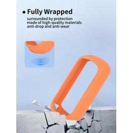 Case for Garmin Edge Explore 2 Bike Computer,Premium Sillence Material,Shock-Absorbing and Anti Drop Protection Soft Shell,Orange.