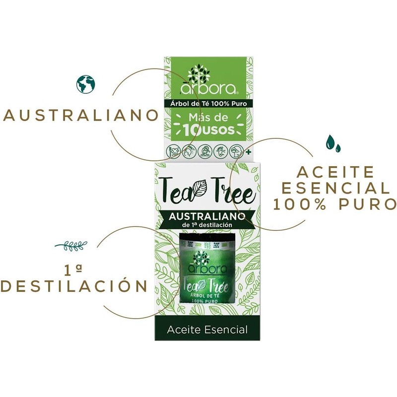 Árbora Aceite Esencial de Tea Tree Australiano puro belleza y