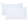 Linen Home White Pillowcases 2 Pack, Easy Care Soft Brushed