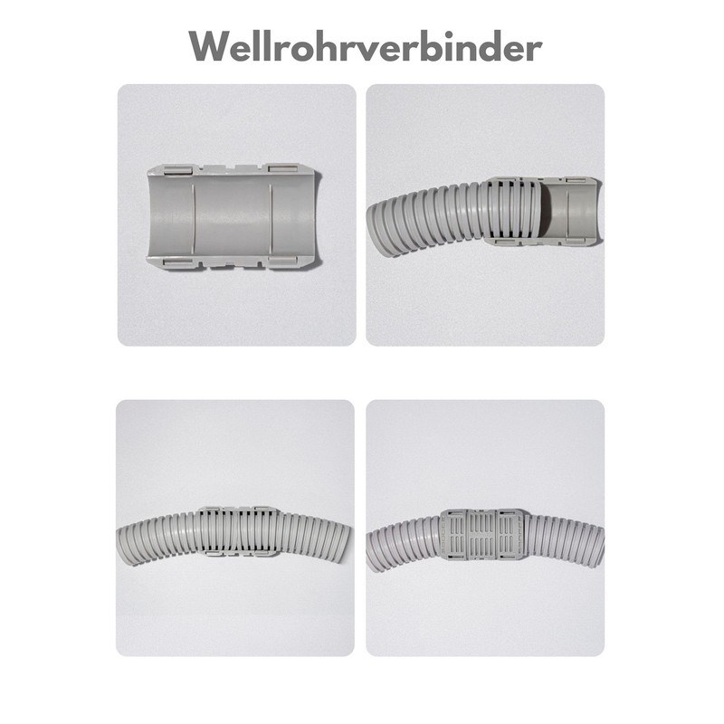 Corrugated Pipe Connector M32 - Sleeve, 4 Half Shells (for