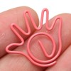 100Pcs Paper Clip Metal Hand Shaped Design Rustproof Paperclip Decoration