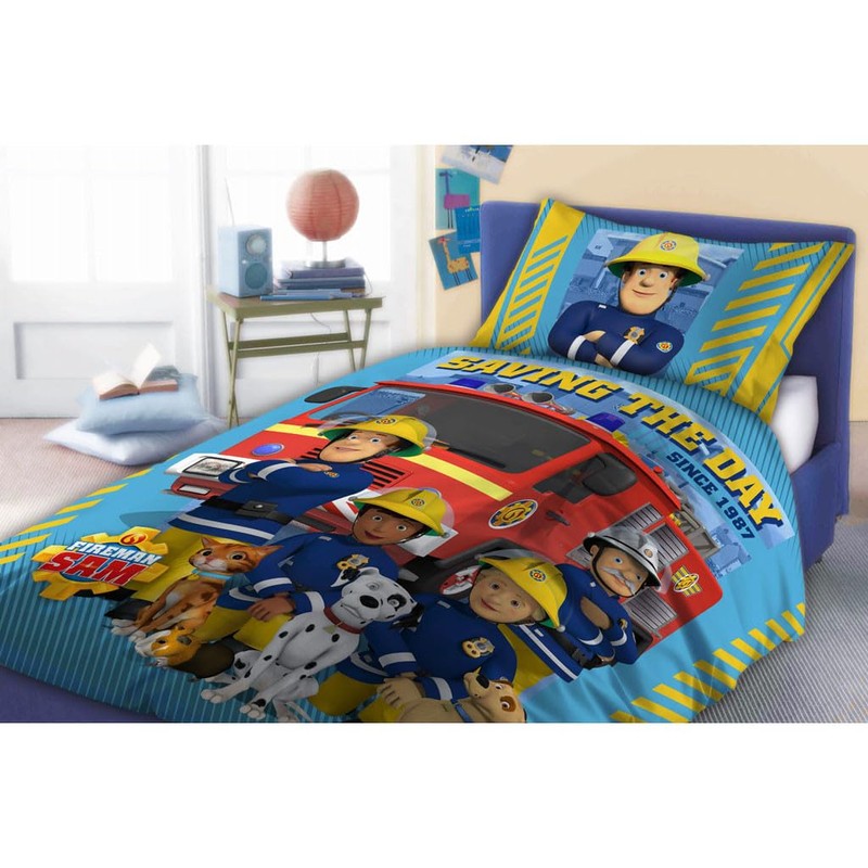 Faro Fireman Sam Children's Bedding Set 100 x 135 cm,