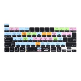 XSKN Shortcuts and Language Series Silicone Keyboard Cover Skin for New MacBook Pro 13.3 inch 16 inch with Touch Bar and Touch ID - A2251 A2289 A2338 M1 A2141 (US EU Common Version, Mac OS X)