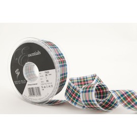Berisfords 7622-DS-25 25mm x 25m reel of Berisfords Dress Stewart Tartan Ribbon