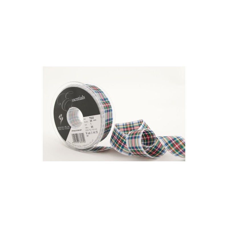 Berisfords 7622-DS-25 25mm x 25m reel of Berisfords Dress Stewart