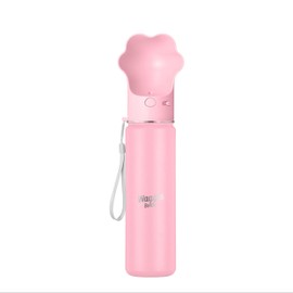 Waggle Bottle Stainless Steel Dog Travel Water Bottle, Vacuum Insulated Portable Dog Water Dispenser, Drink Cup and Snack Container On The Go, Outdoor Walking, Hiking, Travel (Pink, 22oz)