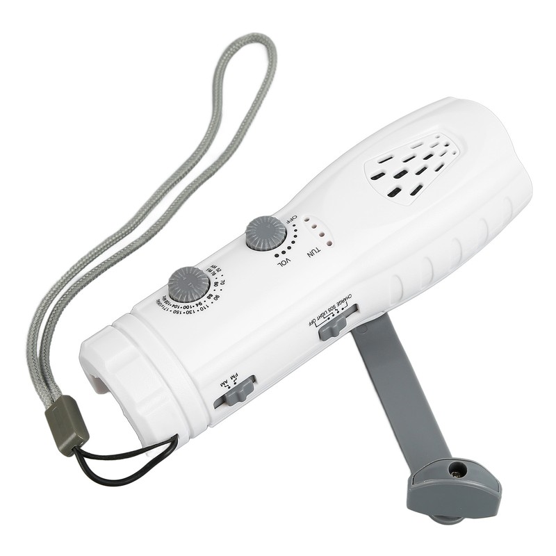 Hand Crank Flashlight Radio Portable Multifunctional Support AM FM SOS