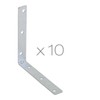 Dihl Pack of 10 Steel Corner Fixed Angle Brackets L