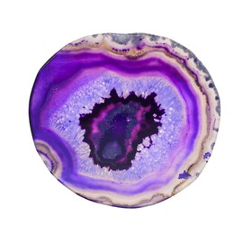 SM SunniMix Natural Agate Slices Geode Stones, Coaster Cup Mat, 80 100 mm/3.2 4 Round, for Jewellery Making, Home Decoration, DIY, 6, Purple, 80-100 mm