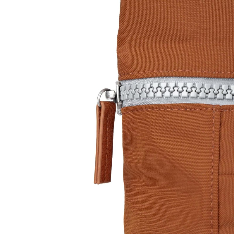 ROKA London Finchley A Small Sustainable Canvas Backpack Bran