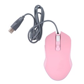 LED Mouse Type C Interface Portable Silent Roller Switch Ergonomic Cute Cartoon Appearance Mouse for Macbook Pink Wired USB