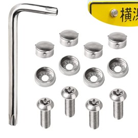 AX2V License Plate Bolt Anti-Theft Screws Rust Proof License Plate Frame Car Protector M6 15mm