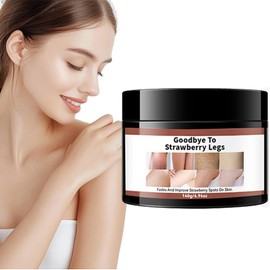 140G Strawberry Legs Treatment, Keratosis Pilaris Cream，Moisturizing Strawberry Skin Treatment for Chicken Skin, Exfoliating Body Cream,Skin Smooth Radiant Skin Care,For All Skin Types