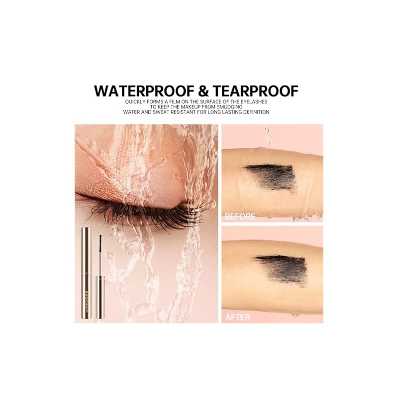 Mascara Ultra-Fine Lengthening Waterproof Quick-Dry, Brown | Ultimate Length &