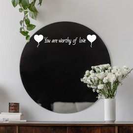 Heart Balloons Drawing Mirror Decals for Bathroom - You are Worthy of Love Sign Stickers Motivational with Hearts - Love Words of Inspiration Decor with Hearts