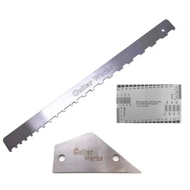 TUOREN 3 Pieces Guitar Luthier Tools Set Unilateral Notched Guitar Neck Straight Edge String Action Gauge Ruler String Height Gauge Fret Rocker Set Up Tool for Guitar Fretboard and Frets